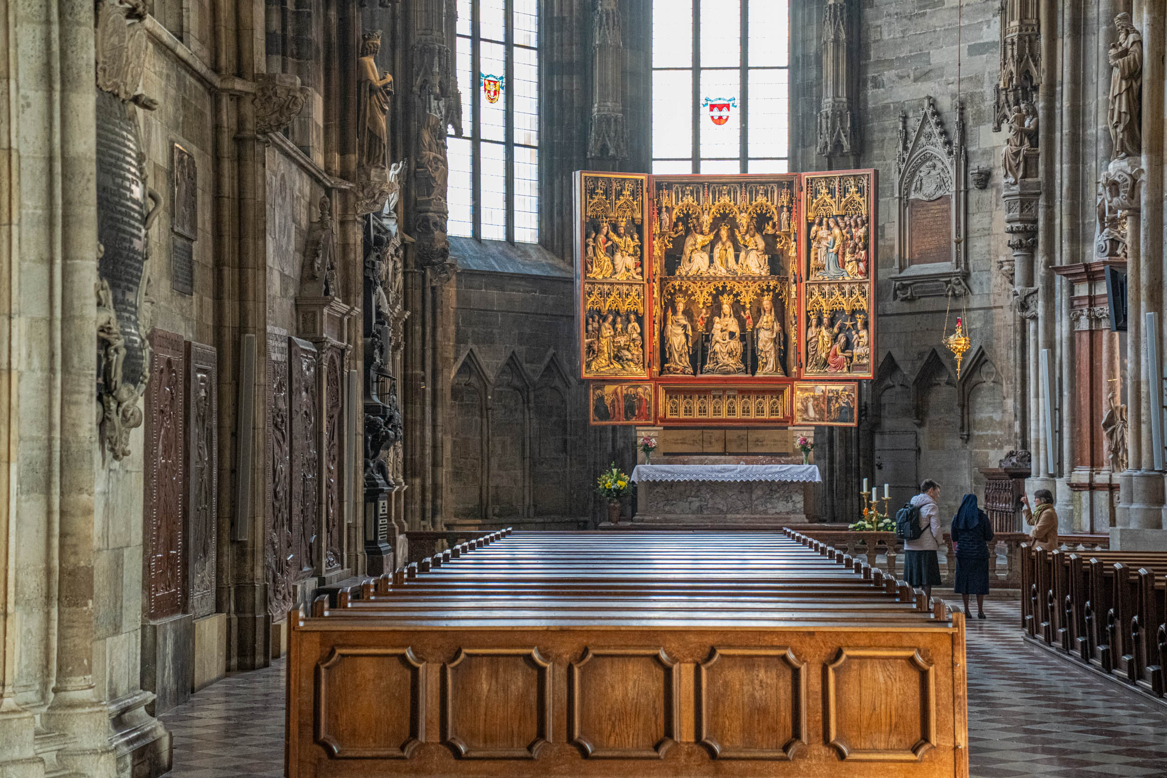 Medieval Wiener Neustadt Altar, a gilded Gothic masterpiece inside St. Stephen's Cathedral Vienna